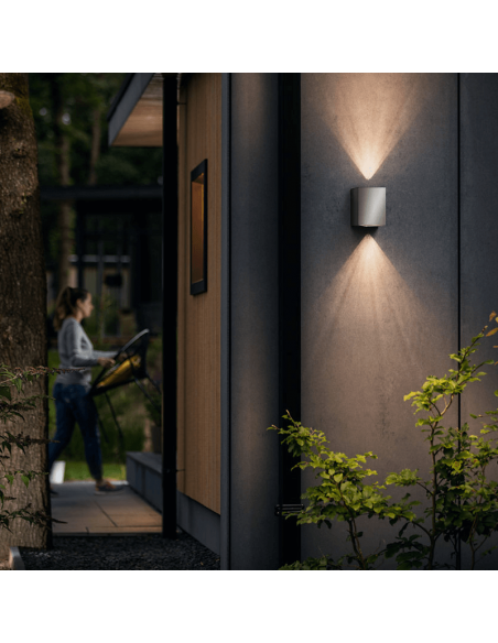 Aplique LED Cistus de exterior cuadrado doble luz