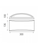 Aplique de pared blanco mate Dana dimensiones