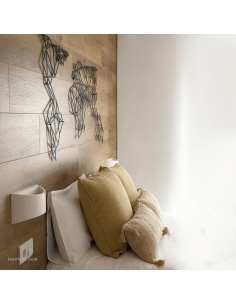 Aplique de pared blanco mate Dana 2