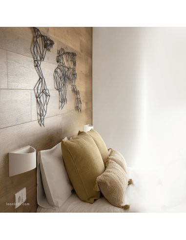 Aplique de pared blanco mate Dana ambiente