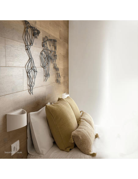 Aplique de pared blanco mate Dana ambiente