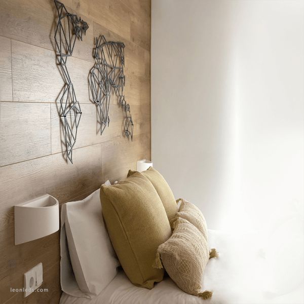 Aplique de pared blanco mate Dana ambiente