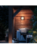Aplique exterior LED de aluminio Drosera 12W ambiente