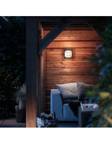 Aplique exterior LED de aluminio Drosera 12W ambiente