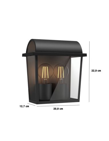 Aplique de pared exterior vintage Harvest dimensiones