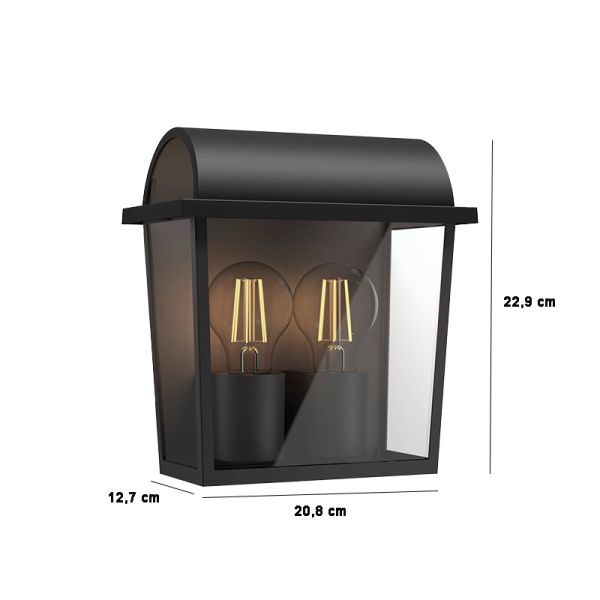 Dimensions de l'applique murale d'extérieur vintage Harvest
