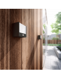 Aplique LED cuadrado de exterior Macaw sensor ambiente