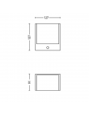 Arara quadrada luz de parede LED ao ar livre com sensor de dimensão