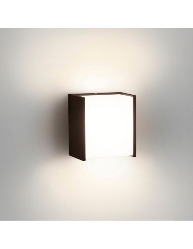 Aplique LED cuadrado de exterior Macaw Philips