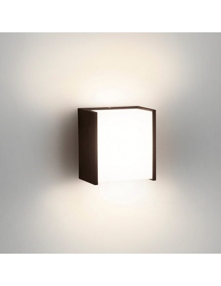 Aplique LED cuadrado de exterior Macaw Philips