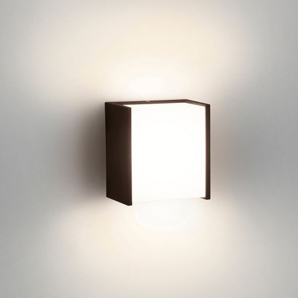 Aplique LED cuadrado de exterior Macaw Philips