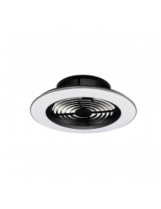 Ventilador de teto LED preto Alisio com controle remoto
