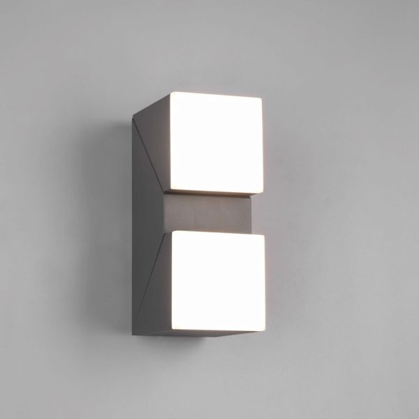 Applique murale LED anthracite à deux lampes Avon Trio Lighting