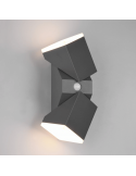 Applique murale LED anthracite avec deux lumières Avon avec capteur orientable