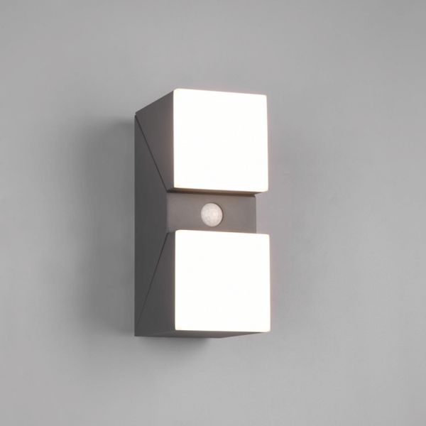 Applique murale DEL Avon à deux lumières avec capteur ajustable