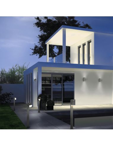 Aplique LED antracita con dos luces Avon ambiente