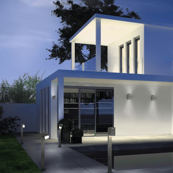 Aplique LED antracita con dos luces Avon ambiente