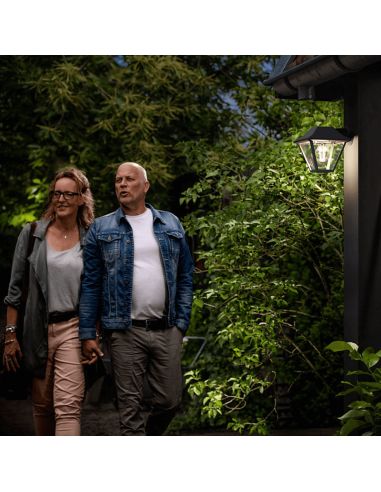 Lampe lanterne murale noire Alpenglow ambient