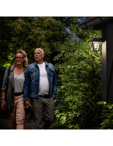 Lampe lanterne murale noire Alpenglow ambient