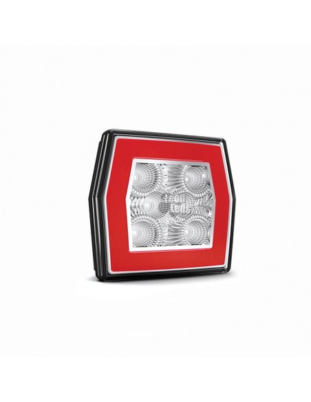 Farol de neblina LED quadrado de 2 funções para reboques