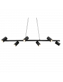 Lámpara colgante negra regulable Marley de 6 focos Trio Lighting
