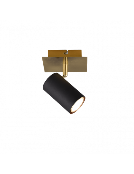 Aplique de parede e plafon preto e dourado Marley