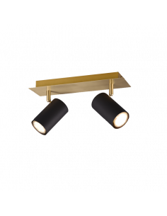 Bande de plafond double Marley noir et or