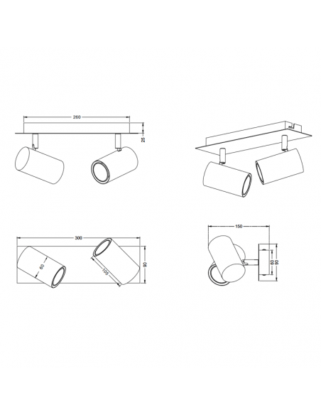 Lame de plafond double noir et or dimensions Marley