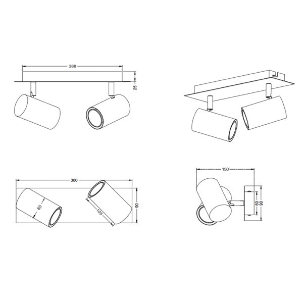 Lame de plafond double noir et or dimensions Marley