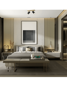 Bande de plafond double Marley noir et or 2