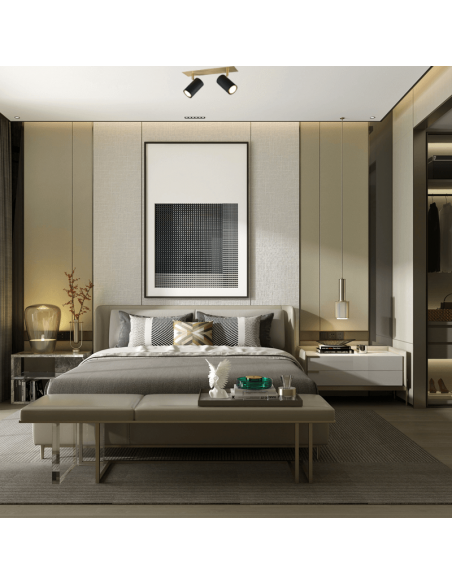 Lame de plafond double noir et or Marley ambient