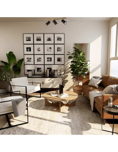 Triple projecteur d'ambiance Marley noir et or