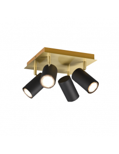 Tira de 4 manchas preta e dourada Marley