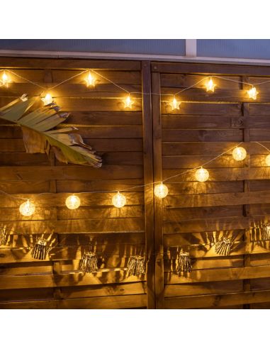 Guirlande ronde en tissu de jute tressé Pallina outdoor