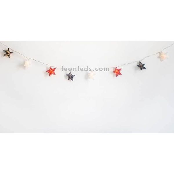 Pack de 6 guirlandes LED avec étoiles multicolores style marin Stellina New Garden | Éclairage LeonLeds
