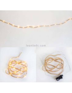 Pack de 6 Guirnaldas forma de cuerda de tejido efecto yute Lia New Garden | LeonLeds Iluminación 2