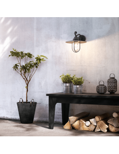 Aplique clásico exterior negro Pasture 2