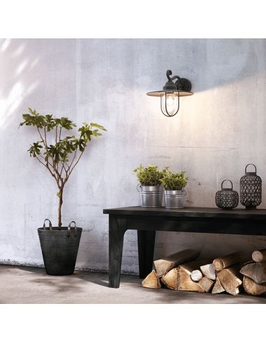 Applique d'extérieur classique noir Pasture ambient