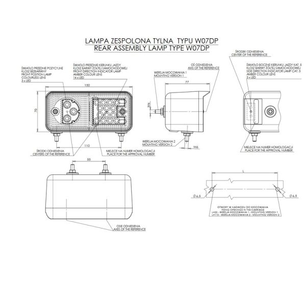 Piloto delantero Posición Intermiente LED Homologado Was para Tractor 12 y 24v | LeonLeds Iluminación