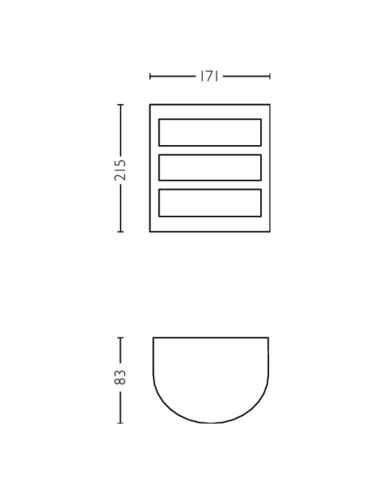 Aplique de pared exterior Python dimensiones
