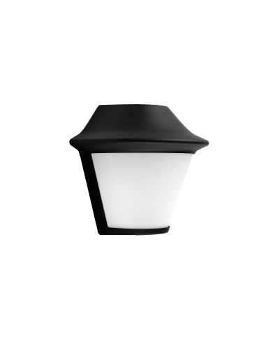 Candeeiro de parede exterior preto Serres 1xE27