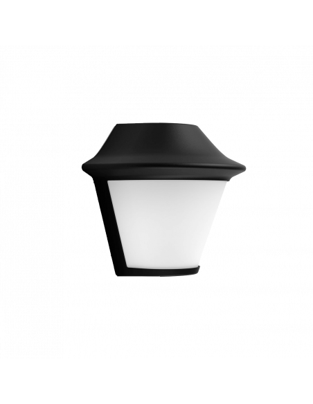 Candeeiro de parede exterior preto Serres 1xE27