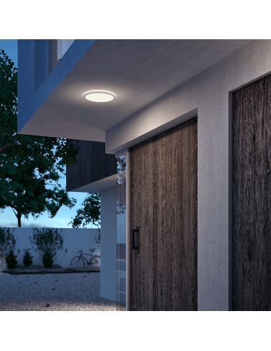 Plafón LED exterior redondo extraplano SuperSlim blanco Philips