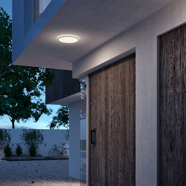 Plafón LED exterior redondo extraplano SuperSlim blanco Philips