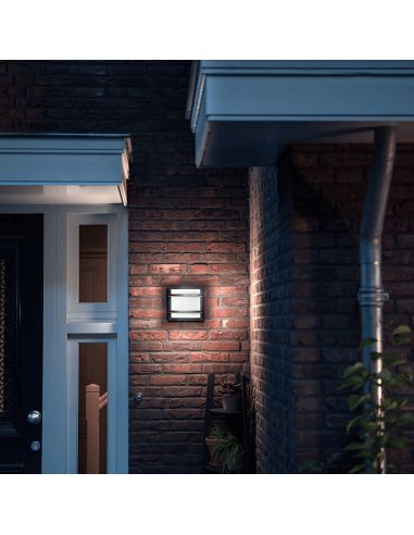 Ambiente Petronia candeeiro de parede LED quadrado para exterior