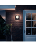 Candeeiro de parede exterior antracite Samondra com sensor de ambiente