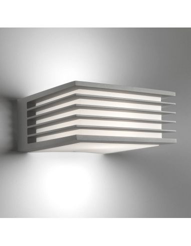 Applique murale d'extérieur en aluminium d'ambiance gris Shades