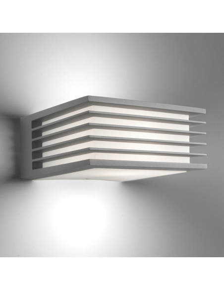 Applique murale d'extérieur en aluminium d'ambiance gris Shades