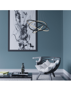 Luz suspensa Wi-Fi LED antracite Aaron 2