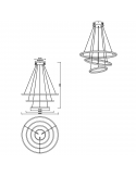 Lámpara LED colgante wifi dimensiones